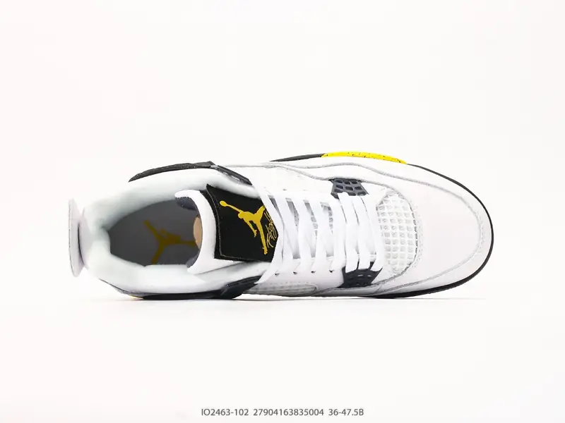Air Jordan 4 Retro "Tour Yellow" AJ4 乔4白黄 耐克迈克尔·乔丹AJ4代中帮复古休闲运动文化篮球鞋 #TPU网格鞋带扣 正确内里网布 菱角分明不变形无多余毛边 柔 IO2463-102 #27904163835004